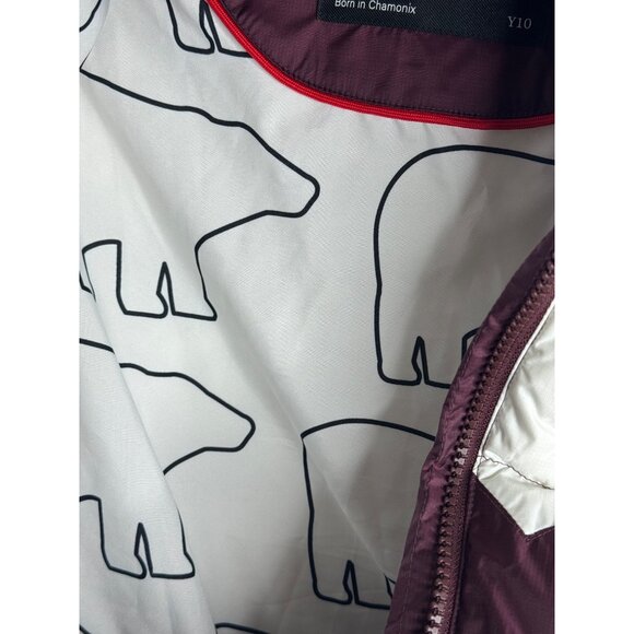 Perfect Moment Super Mojo Striped Puffer Down Jacket Burgundy Youth Size 10 NWT - Picture 8 of 10